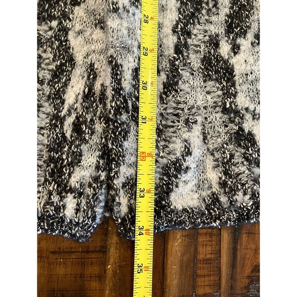 Lucky Brand Cardigan Sweater Womens Size Small Black And White Open Wool Blend - Picture 8 of 8